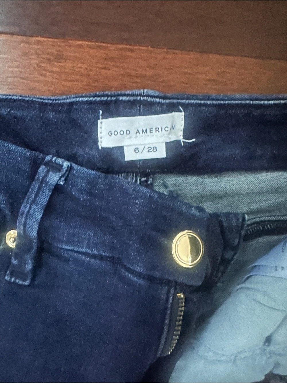 Good American Dark Indigo High-Rise Skinny Jeans - Picture 2 of 3
